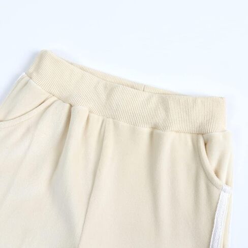 MYGBCPJS بنين بنات 2 قطعة بدلة رياضية مخملية ملابس طفل أطفال كم طويل كنزة قطيفة + مرونة الخصر Sweatpants مجموعة in Kuwait