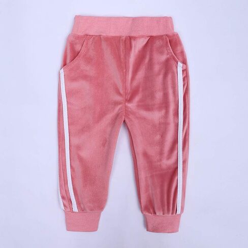 MYGBCPJS Boys Girls 2 Pcs Velvet Sweat Suit Outfits Toddler Kids Long Sleeve Pullover Hoodie + Elastic Waist Sweatpants Set in Kuwait