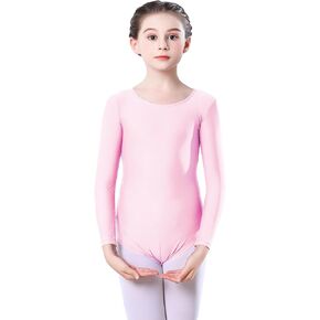 Girls' Team Basic Long Sleeve Leotard Gymnastics Ballet Dance Bodysuits for Kids (2-12Years) in Saudi Arabia