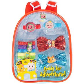 LUV HER Kid's pinkfong Baby Shark Fashionista's BackPack -Baby Shark Accessories Set For Girls -Baby Shark Sets - Bow's with Alligator Clips, Hair Ties, Backpack Ages 3+