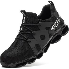 Kezhiho Steel Toe Shoes for Men Women Cushion Comfortable Work Shoes Lightweight Breathable Sneakers Slip Resistant Indestructible Construction Industrial Safety Shoes in Kuwait