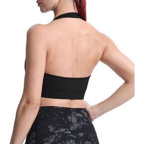 Aoxjox Women's Workout Sports Bras Fitness Backless Padded Halter Bra Yoga Crop Tank Top in Saudi Arabia