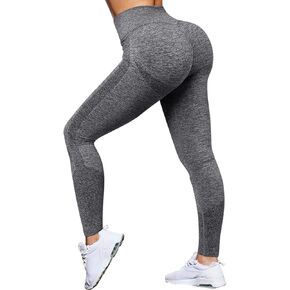 OMKAGI Women Scrunch Butt Lifting Leggings Seamless High Waisted Workout Yoga Pants in Kuwait