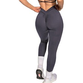 Danysu V Back Scrunch Butt Leggings for Women Soft High Waisted Booty Tights Workout Gym Yoga Pants