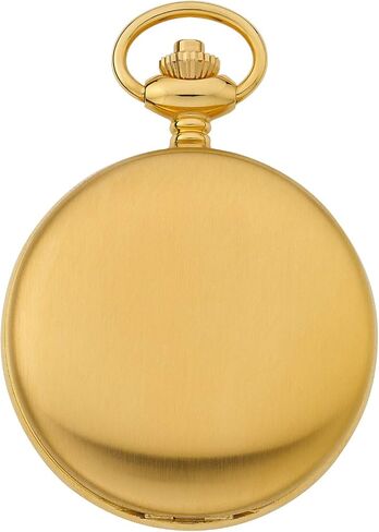 Gotham Men's Railway Classic Gold-Plated Stainless Steel Analog Quartz Day/Date Hunter Pocket Watch # GWC14110G in Kuwait