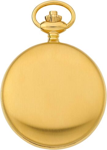 Gotham Men's Railway Classic Gold-Plated Stainless Steel Analog Quartz Day/Date Hunter Pocket Watch # GWC14110G in Kuwait