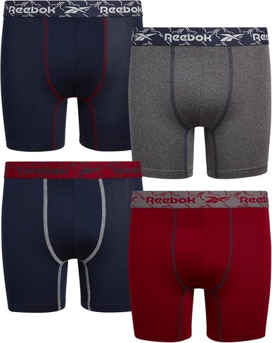 Reebok Boys’ Underwear - Performance Boxer Briefs (4 Pack) in Kuwait