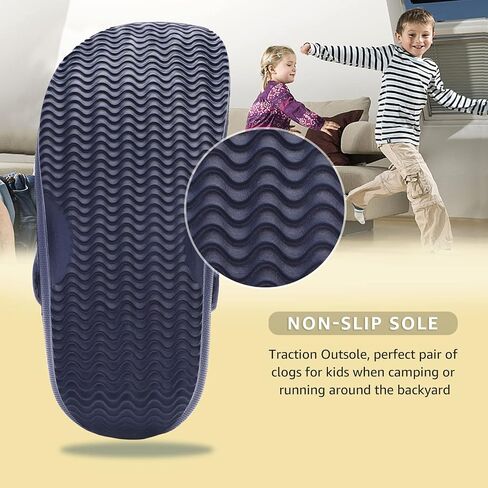 STQ Kids Garden Clogs with Backstrap | Slip on Boys Girls Water Sandals | Fuzzy Lined Slippers | Toddler, Little Kid, Big Kid in Saudi Arabia