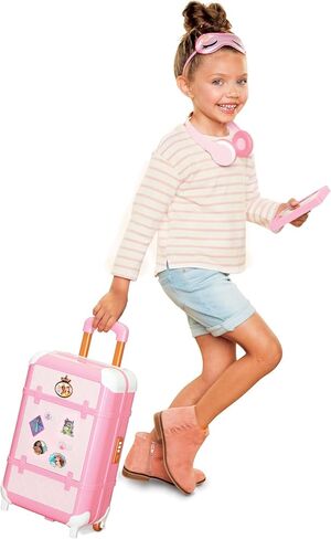Disney Princess Travel Suitcase Play Set for Girls with Luggage Tag by Disney Princess Style Collection, 14 Pretend Play Accessories Pieces Including Travel Passport! For Ages 3+ in Saudi Arabia