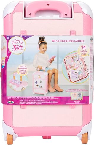 Disney Princess Travel Suitcase Play Set for Girls with Luggage Tag by Disney Princess Style Collection, 14 Pretend Play Accessories Pieces Including Travel Passport! For Ages 3+ in Saudi Arabia