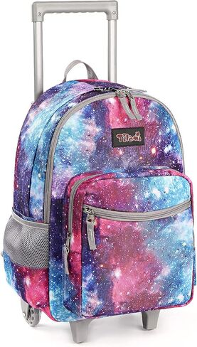 Tilami Rolling Backpack 18 inch Double Handle Wheeled Boys Girls Travel School Children Luggage Toddler Trip, Galaxy in Kuwait
