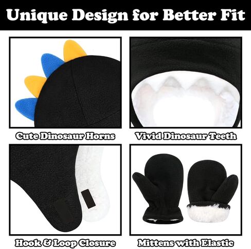 Baby Boy Sherpa Hats and Mittens Set Toddler Gloves Warm Fleece Winter Hat Baby Girl in Saudi Arabia