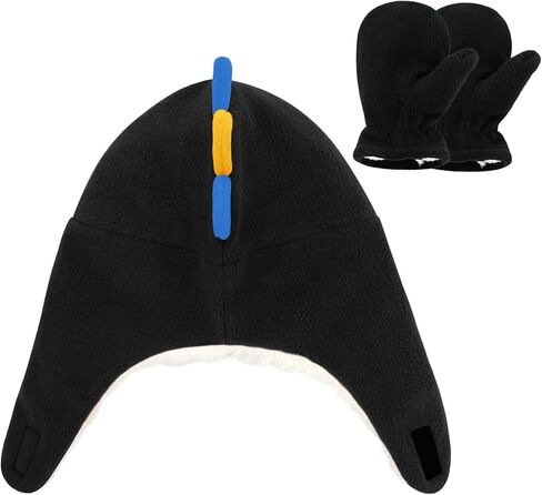 Baby Boy Sherpa Hats and Mittens Set Toddler Gloves Warm Fleece Winter Hat Baby Girl in Saudi Arabia