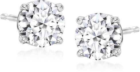 Ross-Simons 1.00 ct. t.w. Lab-Grown Diamond Stud Earrings in 14kt White Gold in Saudi Arabia