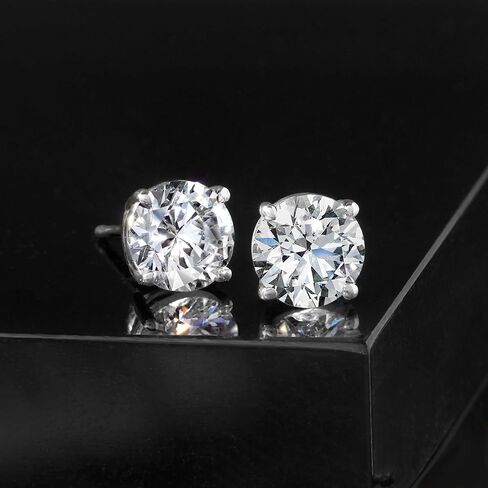 Ross-Simons 1.00 ct. t.w. Lab-Grown Diamond Stud Earrings in 14kt White Gold in Saudi Arabia
