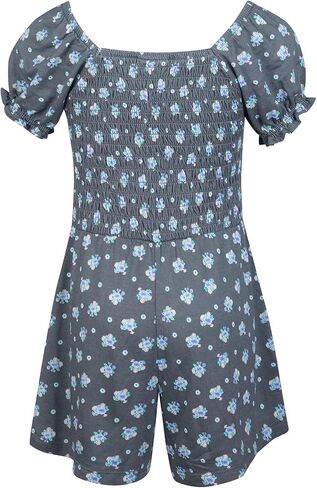 Hurley Girl's Smocked Romper (Little Kids) Shadow Black 6 Little Kid in Saudi Arabia