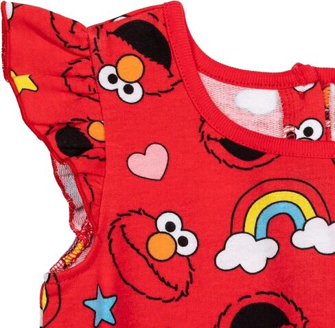 Sesame Street Elmo Girls French Terry Ruffle Romper in Saudi Arabia