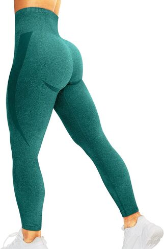 HIGORUN Women Seamless Leggings Smile Contour High Waist Workout Gym Yoga Pants in Kuwait