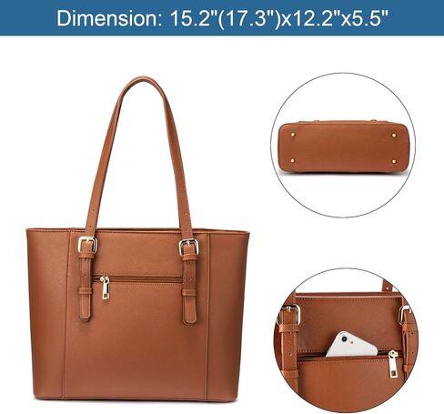 14-Inch Laptop Bag for Women, Professional Computer Bags - Laptop Purse with Padded Compartment - Fit Under Airplane Seat (Black) in Saudi Arabia