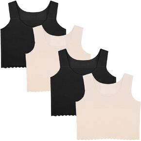 Eleplus Training Bras for Teen Girls Crop Tops Bralettes with Removable Pads Multi Pack
