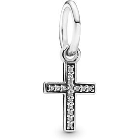 PANDORA Jewelry Sparkling Cross Dangle Cubic Zirconia Charm in Sterling Silver, With Gift Box in Saudi Arabia