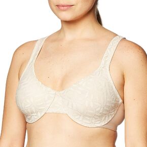Olga Women's Sheer Leaves Minimizer Bra