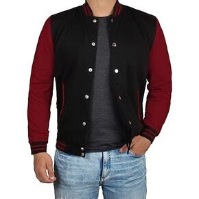 URBAN CREST Varsity Jacket Men, Letterman Jacket Men, Bomber Jacket Men, Mens Letterman Jacket, Baseball Jacket Men