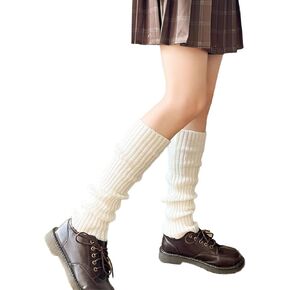 ZQFFB Leg Warmers Kawaii Black White Goth Stacked Leg Warmer of Japanese Style for Women 80s Party Sports Y2k Fashion in Saudi Arabia