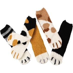 Trifabricy Fuzzy Socks for Women, Cute Winter Fluffy Socks, Warm Soft Cozy socks, Funny Novelty Socks Slipper Socks for women in Kuwait