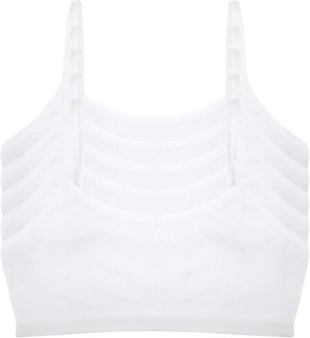 Donella Training Bra for Girls - Cotton Crop Cami for Girls Bralette 5-Pack, Age: 10-15 in Saudi Arabia