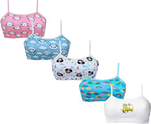 حمالات صدر للتدريب من القطن للفتيات من DChica مع حمالة صدر رياضية للمراهقين بطبقة أمامية واحدة in Kuwait