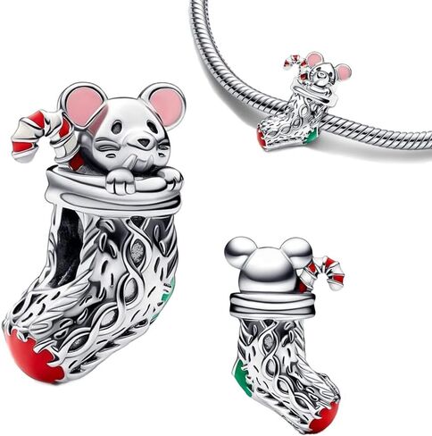 PAGOGO Jewelry Man Cartoon Animals Charms 925 Sterling Silver with Cubic Zirconia for Women Bracelets and Necklaces,Christmas Gift for Women Girls in Kuwait