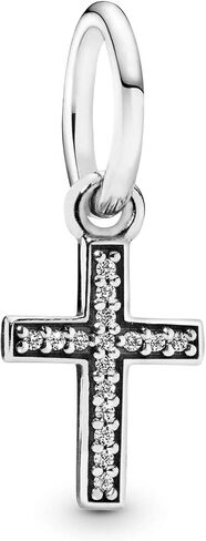 PANDORA Jewelry Sparkling Cross Dangle Cubic Zirconia Charm in Sterling Silver, With Gift Box in Saudi Arabia