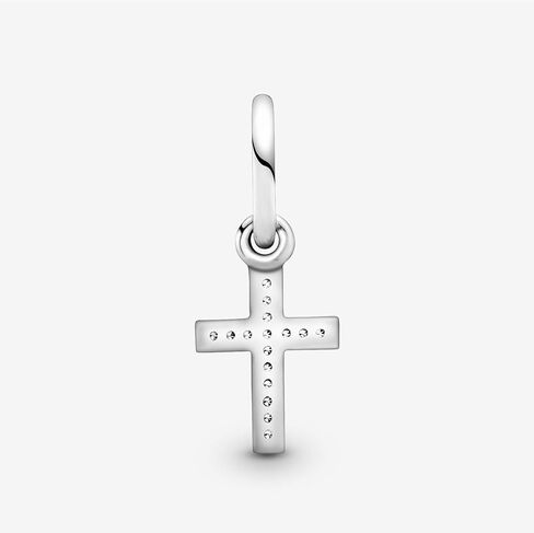PANDORA Jewelry Sparkling Cross Dangle Cubic Zirconia Charm in Sterling Silver, With Gift Box in Saudi Arabia