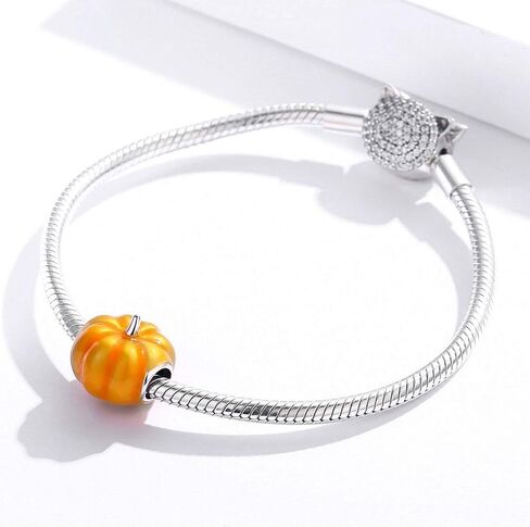 925 Sterling Silver Pumpkin Charm Witch Charm Ghost Charm Skull Charm Halloween Charm Anniversary Charm for Pandora Charm Bracelet in Kuwait