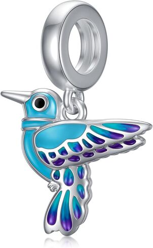 LONAGO Red Cardinal/Dragonfly/Hummingbird/Blue Jay/Butterfly Charm 925 Sterling Silver Dangle Bird Bead Fit Bracelet Our Love Never Dies Gifts for Women Mom in Saudi Arabia