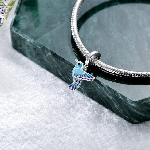 LONAGO Red Cardinal/Dragonfly/Hummingbird/Blue Jay/Butterfly Charm 925 Sterling Silver Dangle Bird Bead Fit Bracelet Our Love Never Dies Gifts for Women Mom in Saudi Arabia