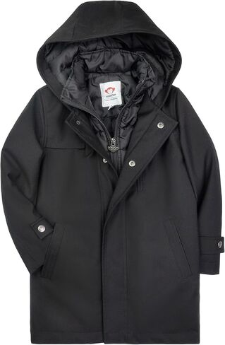 معطف Appaman Kids Boy's New Gotham المعزول (طفل صغير/أطفال صغار/أطفال كبار) أسود 10 أطفال كبار in Saudi Arabia