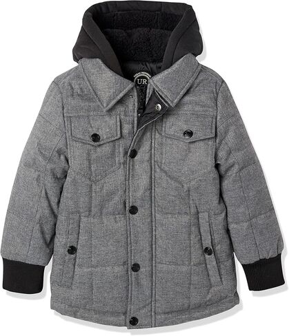 Urban Republic Boys' Little Light Wool Jacket, Storm Grey, 5/6 in Saudi Arabia