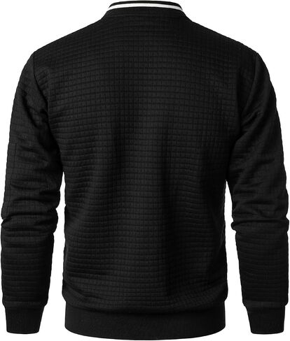 HOOD CREW Men’s Lightweight Casual Jackets Varsity Bomber Jacket Coat with Zipper in Kuwait
