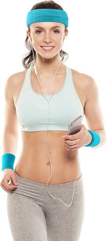 SATINIOR 80s Leg Warmers Set, Women Neon Running Headband Wristbands Knit Outfit Sport Accessories in Kuwait