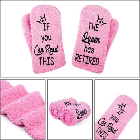 Valporia If You Can Read This Socks Fuzzy Fluffy Funny Gifts for Women in Kuwait