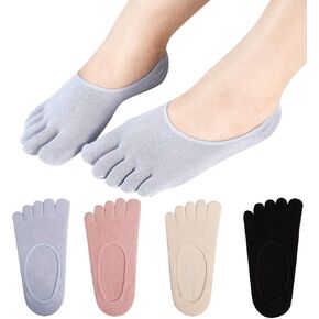 Meaiguo Toe Socks No Show Cotton Low Cut Five Finger Socks Athletic for Women