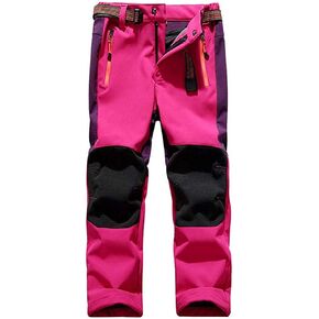 linlon Kids Snow Ski Pants Hiking Boys Girls Outdoor Waterproof Windproof Fleece Warm Insulated Pants