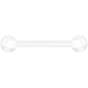 Forbidden Body Jewelry Clear Piercings, Clear Piercings for Work, 14G -16G Hospital Grade PTFE Flexible Piercing Retainers for Pregnancy, MRI, Surgery & More