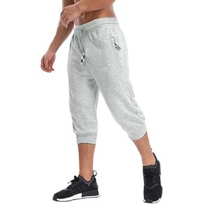 سراويل MAGNIVIT للرجال 3/4 Jogger Capri للتمرين في صالة الألعاب الرياضية أسفل الركبة وجيوب بسحاب in Saudi Arabia