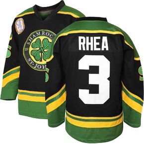 3 قميص الهوكي Ross The BOSS Rhea ST John's Shamrocks مع رقعة EMHL باللون الأبيض والأخضر