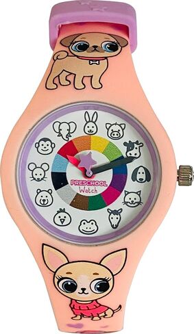 Animal Preschool Watch - Quality Teaching Time Analog Watch with 3D Band, Animals, Colors and Numbers for Children, Kids, Boys, Girls in Saudi Arabia