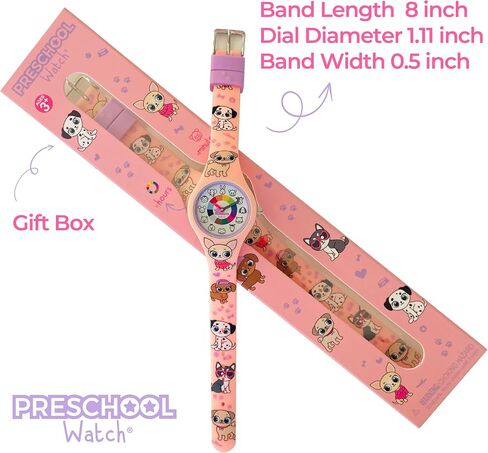 Animal Preschool Watch - Quality Teaching Time Analog Watch with 3D Band, Animals, Colors and Numbers for Children, Kids, Boys, Girls in Saudi Arabia
