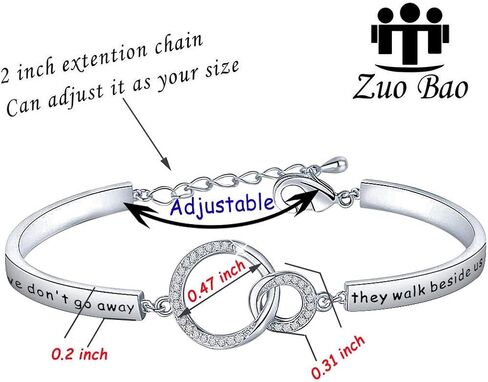 Zuo Bao Memorial Bracelet In Memory Of Dad Mom Sympathy Gift Those We Love Don't Go Away They Walk Beside Us Every Day Loss Jewelry for Her in Kuwait